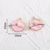 Pingentes de Liga Metálica Rosa Esmaltada Acessórios para Joias DIY Estrela do Mar Flor Chaveiro Encantos Acessórios para Brincos