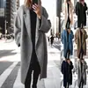 2026 Invierno Transfronterizo Europeo y Americano Tienda Independiente de Amazon TEMU Abrigo Largo de Lana Multicolor Multitalla para Mujer