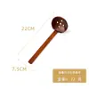 Directo de fábrica colador octagonal de nanmu de bambú cuchara de madera con caparazón de tortuga cuchara para sopa de ramen Weiqian mango largo cuchara para hot pot venta al por mayor