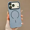 Adecuado para iPhone 18 Pro Max, funda de teléfono magnética con tacto de piel mate, funda protectora de cobertura total anti-caídas color Apple 17