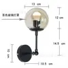 Lámpara de Pared Retro de Vidrio y Hierro Estilo Americano, Estilo Industrial, Adecuada para Cafeterías, Tiendas de Ropa, Pasillos, Balcones, Salas de Estar, Iluminación de Pared Creativa