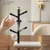 Estante para tazas estilo chino de Guan Yu, estante colgante para almacenamiento de tazas, taza de vidrio, taza de café, taza, estante colgante invertido para tazas con forma de árbol