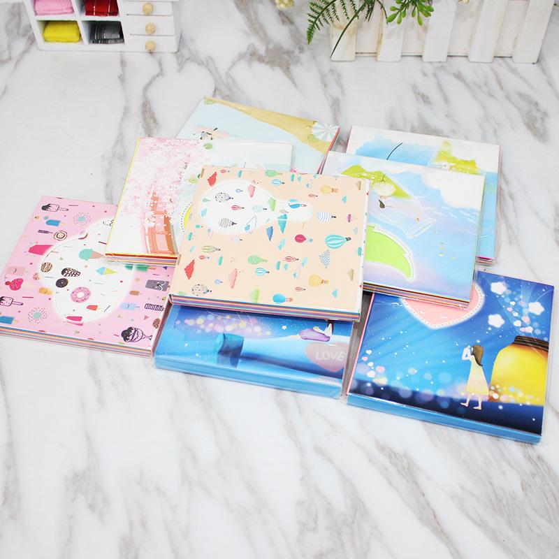 正方形四色折纸A