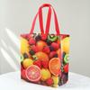 Impressão de Sacola de Lona Amazon Transfronteiriça Criativa Impressão Gravura de Frutas Portátil Tecido Não Tecido Portátil Compras Grande Capacidade Impressão