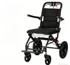 Venta al por mayor de fabricante silla de ruedas para avión, ligera, plegable, compacta, conveniente, silla de ruedas ultraligera para personas mayores, simple para uso doméstico
