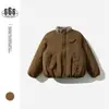 ORIGTEEN Marca Japonesa Retro Tendência Gola Alta Solta Jaqueta de Algodão Solta de Inverno Jaqueta de Trabalho Masculina Roupas de Algodão MY9026