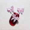 Novos Acessórios de Unhas Artísticas Borboleta Luminosa em Gradiente, Acessórios de Unhas Artísticas Borboleta com Glitter Fino de Duas Cores, Acessórios Retrô de Resina para DIY