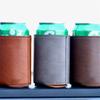 Punto Transfronterizo Portátil Cubierta para Botella de Cerveza Lata Cuero PU Antideslizante Cubierta para Vaso de Coca-Cola Cubierta para Vaso Láser Personalizada