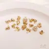 Tapón de Bala Chapado en Oro Claro de 14 Quilates Color Oro Real Conserva el Color con Anillo para Colgar Tapón de Mariposa para Oreja con Anillo para Colgar Accesorios de Aretes Hechos a Mano para DIY