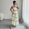 AliExpress comercio exterior transfronterizo europeo y americano moda femenina sexy encaje ondulado sin mangas vestido casual de moda