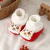Zapatos Rojos Festivos de Año Nuevo para Bebé, Suaves, con Suela Blanda, Forro de Felpa, Engrosados, Calientes para Invierno, para Niños y Niñas de 0 a 1 Año