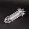 Triple Locking Essence - Funda para pene larga con efecto Mace Stinged para hombre, anillos para el pene, artículos sexuales para adultos
