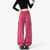 Calça casual softshell à prova de três elementos para homens e mulheres, estilo dopamina de outono, calça de trabalho de perna reta solta multicolorida para atividades ao ar livre para mulheres