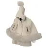 Ropa Infantil Estilo Chanel al por Mayor, Traje de Zorro para Niñas, Abrigo de Lana, Ropa de Invierno, Vestido Infantil Elegante, Transfronterizo