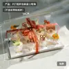 Caja para Cupcakes con Ventana Caja de Embalaje Cartulina Blanca de Grado Alimenticio Mascota Transparente Espesada Caja para Postres para Llevar de 4 Piezas