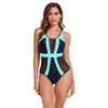 2026 Nuevo Traje de Baño Amazon Color Sólido Malla Cosida Estilo Tank Top Sexy Traje de Baño de una Pieza Multicolor para Mujer Estilo Europeo y Americano