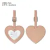 Etiqueta de equipaje con forma de corazón de cuero PU colorido en stock transfronterizo, etiqueta de equipaje simple anti-pérdida, etiqueta de facturación