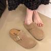 Sapatos Birkenstock de Encaixar Preguiçosos para Mulheres, Novidade Primavera/Verão 2025 Retro com Solado Grosso Fechados na Ponta com Solado Macio Meio Chinelos para Mulheres