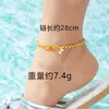 Collar de diseño moderno entrelazado en forma de O para mujer, Set de pulsera y tobillera de oro de arena vietnamita, Joyería de larga duración