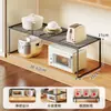 Prateleira para Micro-ondas de Cozinha Casa Rack de Armazenamento Multifuncional para Temperos Prateleira Camada Interna Expansível para Armário Sob a Pia