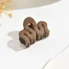 Pinza para el pelo de onda media de 4 cm Pinza de agarre para coleta alta coreana europea y americana Pinza de tiburón lateral Color marrón leche esmerilado Pinza para el pelo
