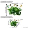 Uma Variedade de Plantas Verdes Frescas Naturais Borboleta Loja Criativa Decoração de Fundo para Casa Adesivos Eletrostáticos para Vidro