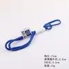 Estilo Ins Llavero Trenzado de Nylon con Forma de D Muñeca Hecha a Mano DIY Lanyard para Teléfono Accesorios Pequeños Accesorios