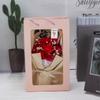 Presente de Dia dos Namorados para professor flor eterna buquê seco 7 Cravos rosa flor de sabão criativa caixa de presente atacado