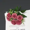 6 Cabeças de Flores Crisântemos Artificiais Feitas de Tecido de Seda, Adequadas para Decoração de Casa, Enfeites de Mesa de Centro, Decoração de Hotel e Arranjos de Casamento, para Uso Transfronteiriço