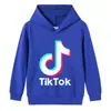Suéter com Capuz de Algodão Outono TikTok para Meninos e Meninas Crianças Bebê Pulôver Top Suéter Infantil Moda