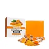 Sabonete de Cúrcuma Sabonete de Ácido Kojico Comércio Exterior Transfronteiriço Sabonete de Óleo Artesanal Sabonete de Limpeza Lote Pequeno Atacado Fábrica de Sabão