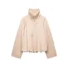 2026 Comercio Exterior Transfronterizo Ropa Europea y Americana para Mujer Bestseller de AliExpress Chaqueta Bomber de Color Sólido de Cuello Alto
