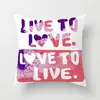 Almohada de Dibujos Animados Creativos Letras Inglesas Piel de Durazno Cojín para Sofá Funda de Almohada de Cabecera Personalizable