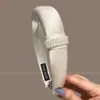Elástico Alto Elegante para el Cráneo Diadema de Perlas Nueva Moda 2024 Pinza para el Cabello de Presión Pinzas Negras para el Cabello