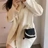 Bolsa Pequeña de Verano 2024 Nueva Bolso Cubo Casual Elegante Bolso Cruzado Casual Simple Bolso de Mano con Perlas para Mujer