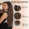 Presilha de Cabelo Estilo Europeu e Americano Rabo de Cavalo, Cabelo Longo Cacheado em Espiral, Rabo de Cavalo Cacheado Longo Fofo, Peruca Rabo de Cavalo Atacado