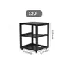 Gabinete de Micrófono 12U 9U Gabinete Abierto Simple Rack de Audio para Amplificador Móvil Flight de 19 pulgadas