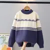 Suéter Infantil Engrosado Otoño e Invierno Nuevo Estilo Niños Medianos y Grandes 2025 Invierno Suéter para Niños Ropa Cálida para Niños
