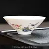 Cerámica Dehua, un juego de seis tazas de té pequeñas con forma de sombrero cónico, hechas de un material similar al jade de grasa de cordero, adecuadas para uso en el hogar o la oficina