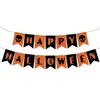 Faixa de Halloween com Glitter Dourado Transfronteiriça Decoração de Festa Bandeirinhas de Fantasma com Glitter Bandeirinhas de Papel de Fantasma Fofas Feitas Sob Medida