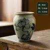 Vaso Pequeno de Cerâmica Pintado à Mão de Jingdezhen Criativo de Grés Arranjo de Flores Enfeites de Sala de Estar Peça Hidropônica de Mesa