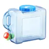 Cubo de Agua Pura de PC Grueso Cuadrado de 5 Litros para Exteriores Cubo de Agua para Coche Portátil Doméstico Cubo de Almacenamiento de Agua