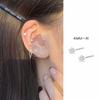 Exquisitos Aretes de Circonita de Estrella de Cinco Puntas, Simples y Compactos, Mini Aretes para Dormir, Aretes de Perforación de Oreja de Alta Gama para Mujer