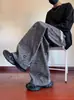 Pantalones Casuales de Pana con Cordón Cruzado para Hombre, Marca Nueva Tendencia Otoño e Invierno, Pantalones Largos Holgados Rectos de Pierna Ancha
