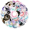 50 Adesivos Decorativos Impermeáveis Originais Sem Repetição com Tema de Lua Sonhadora com Várias Ilustrações Criativas de Lua Transfronteiriços
