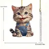 Nuevo Colgante Plano de Acrílico con Gato Lindo Transfronterizo para Coche, Accesorio de Mochila, Decoración del Hogar, Dibujos Animados
