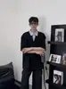Camiseta Falsa de Duas Peças com Estilo Único de Designer, Patchwork de Marca da Moda, Gola Reversível, Manga Curta, Gola de Camisa de Alta Qualidade, Polo de Manga Meia-Manga Solta, Cool e Estilosa
