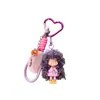 Llavero de Niña Linda con Cabello Rizado Mini Peine Accesorio Colgante para Bolsa Girly Regalo Venta al por Mayor