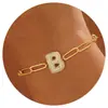 2024 Nuevo Diseño Transfronterizo de Amazon Pulsera de Clip para Papel Burbuja con 26 Letras Incrustadas de Circonita Regalo de Moda