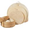 Tapete para cozinhar a vapor de ovas de luffa tapete para cozinhar a vapor pano cozido antiaderente fácil de limpar pano duplo redondo para cozinhar a vapor tapete para cozinhar a vapor de polpa de luffa